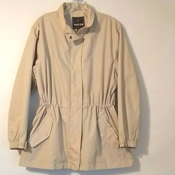 PACIFIC TRAIL Jacket Parka Y2k Tan Detach Snap Hood Tan Vintage Looks New - Picture 2 of 7